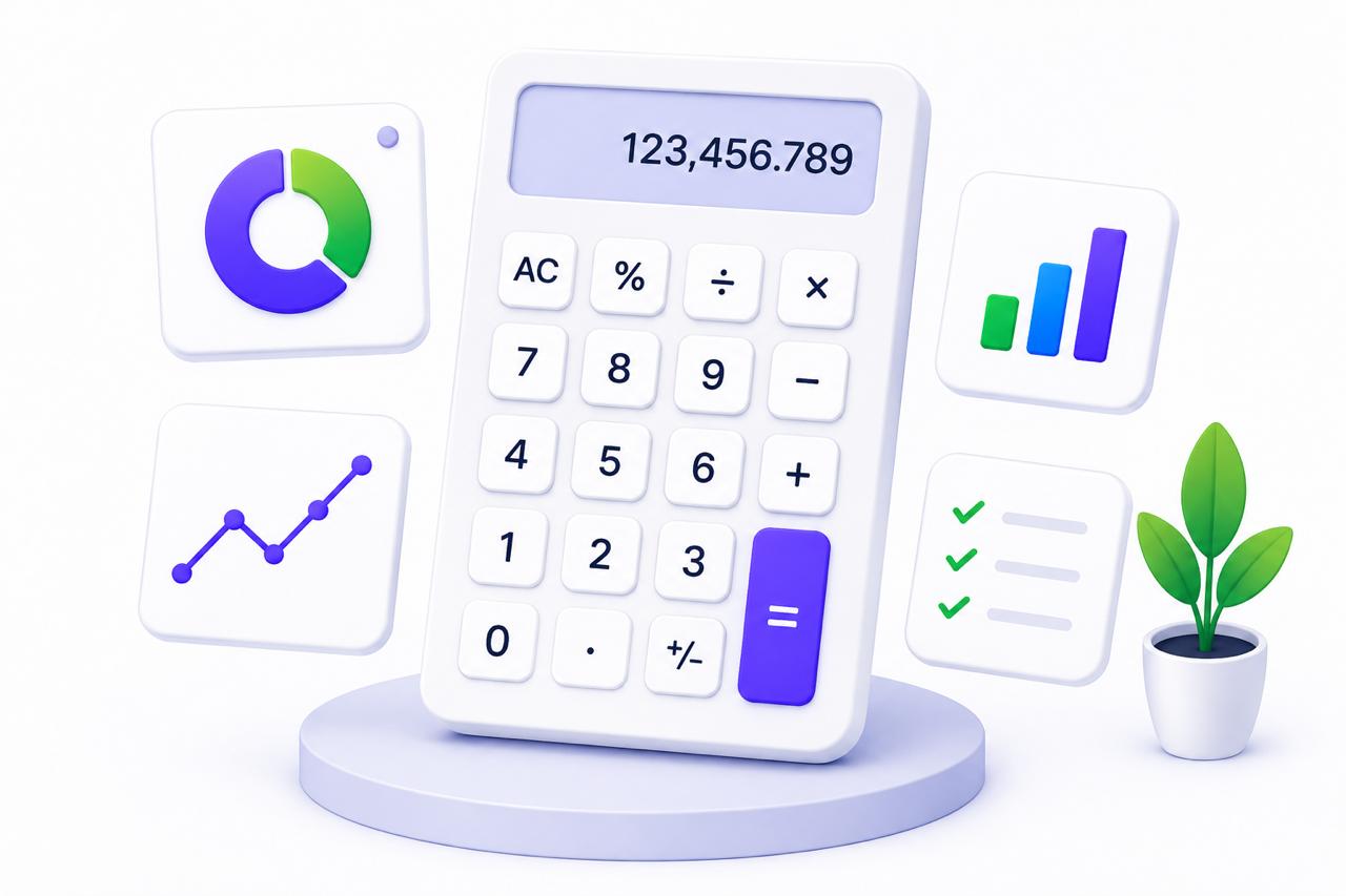 Calculator preview showing smart calculations
